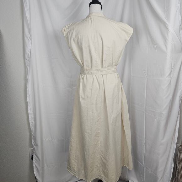 Zara ZW Collection Creased Dress Belt Sz Xsmall Beige Minimalist Midi Versatile - Picture 5 of 10